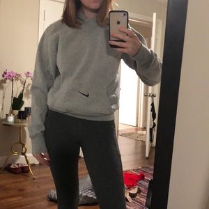 Nike solid gray hoodie